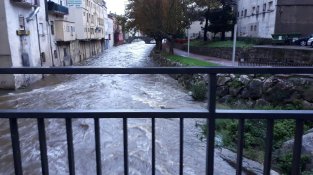 El riu al seu pas per la Jonquera