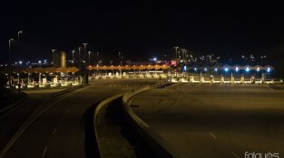 L'autopista va estar tallada tota la tarda