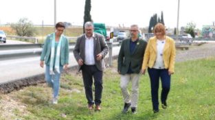 Els candidats d'ERC, a l'N-II al seu pas per Llers