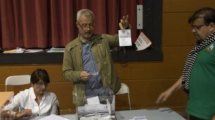 Un instant de la jornada, a la Jonquera