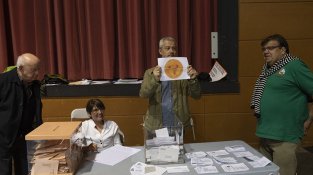 Un instant de la jornada, a la Jonquera