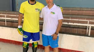 Del Campo amb una de les estrelles brasileres, Bruno Matos, actualment al Recife