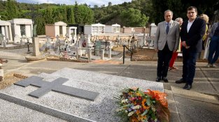 Torra amb el director del MUME, Alfons Quera