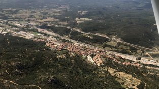 Imatge aèria de la Jonquera. Capturada avui dijous 26 de setembre de 2019