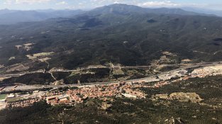 Imatge aèria de la Jonquera. Capturada avui dijous 26 de setembre de 2019