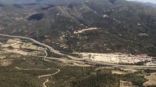 Imatge de la serra de l'Albera a l'entorn de la Jonquera