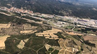 Imatge aèria de la Jonquera. Capturada avui dijous 26 de setembre de 2019