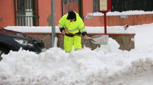 El Portús, amb gruixos de neu importants