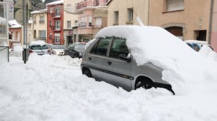 El Portús, amb gruixos de neu importants