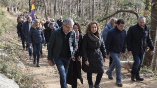 L'acte va començar a Coll de Lli i va acabar al MUME