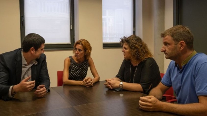 D'esquerra a dreta: Pau Presas, vicepresident 1r de la Diputació de Girona, Sònia Martínez, alcaldessa de la Jonquera, Anna Barnadas, diputada de Medi Ambient i Jordi Picornell, regidor de medi ambient a la Jonquera