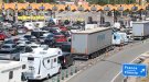 Poques cues al peatge de la Jonquera en la primera jornada de desviament de camions per la cimera 