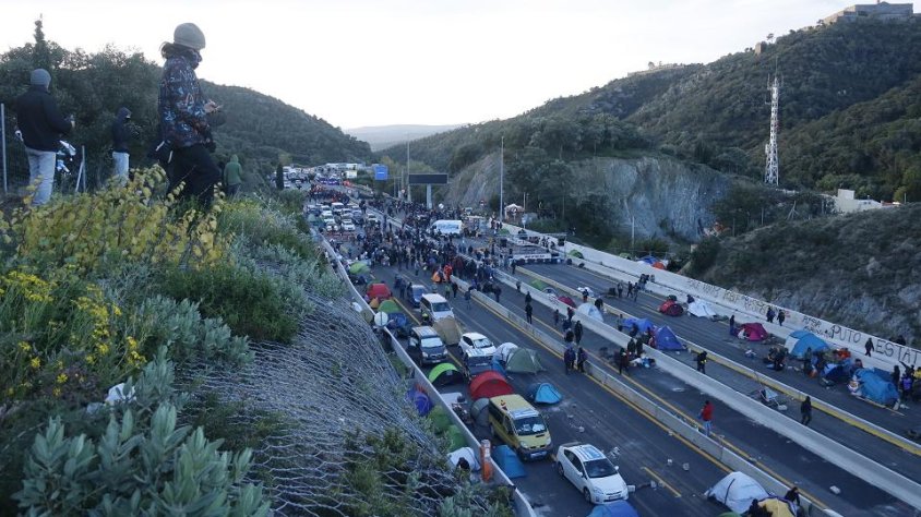 Tall a l'AP7 entre la Jonquera i el Portús de 2019
