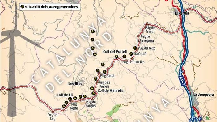 Preveuen muntar una vintena d'aerogeneradors