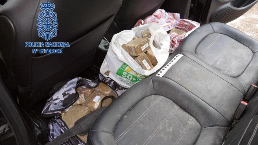 L'arrestat transportava 38,5 kg d'haixix