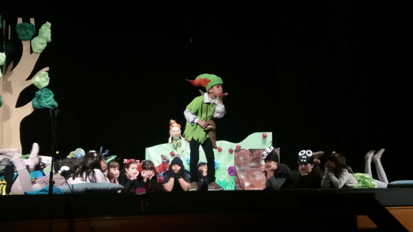 Els petits actors van mostrar les seves aptituds a la sala de la Societat