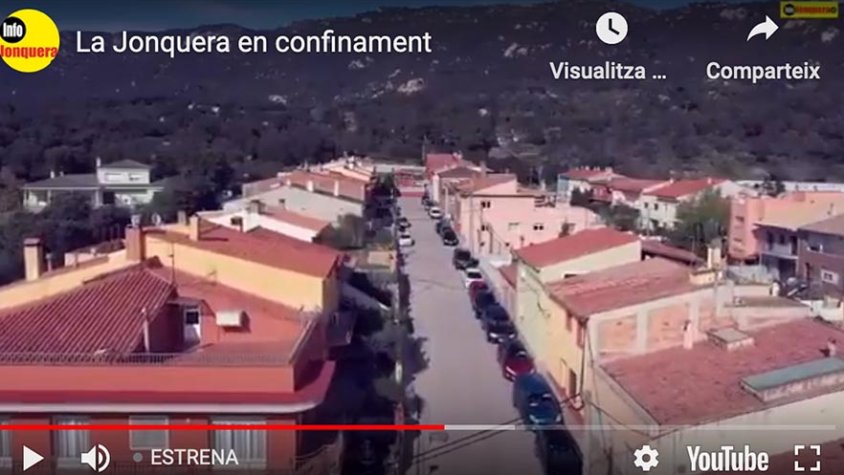 Imatges de la Jonquera confinada a vista de drone