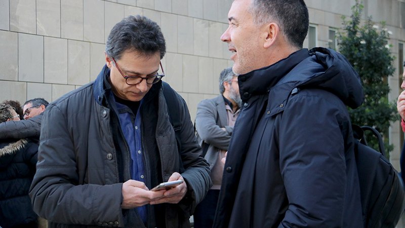 Una quarantena de persones els van donar suport als jutjats al març