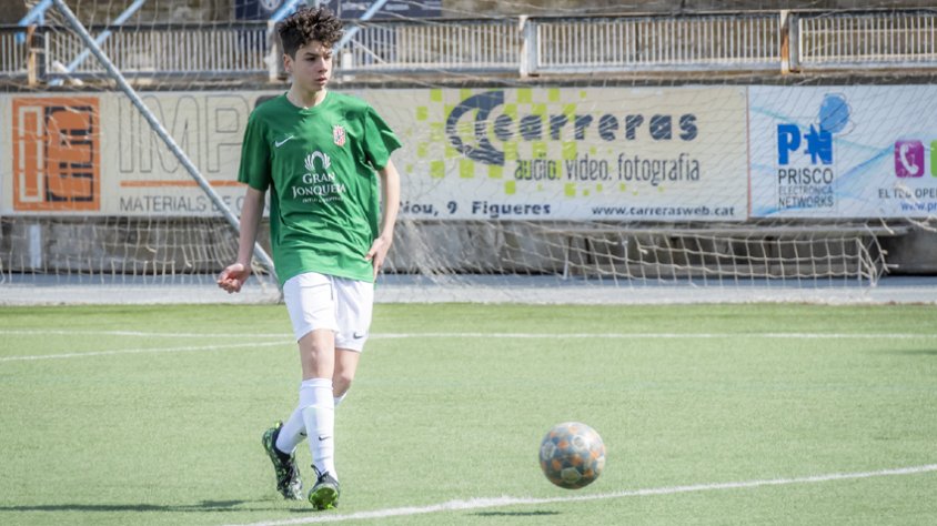 Golejada dels cadets de la UE La Jonquera a Vilamalla. Imatge d'arxiu.