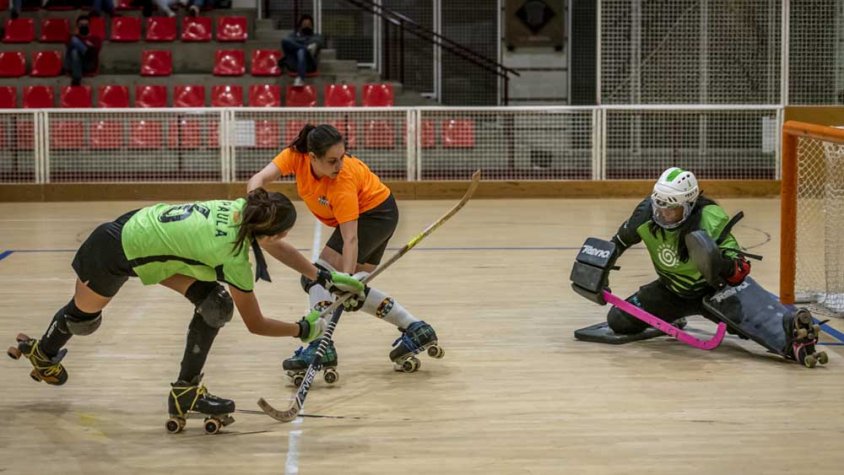 Una de les imatges que va deixar el partit CP Jonquerenc-CH Lloret
