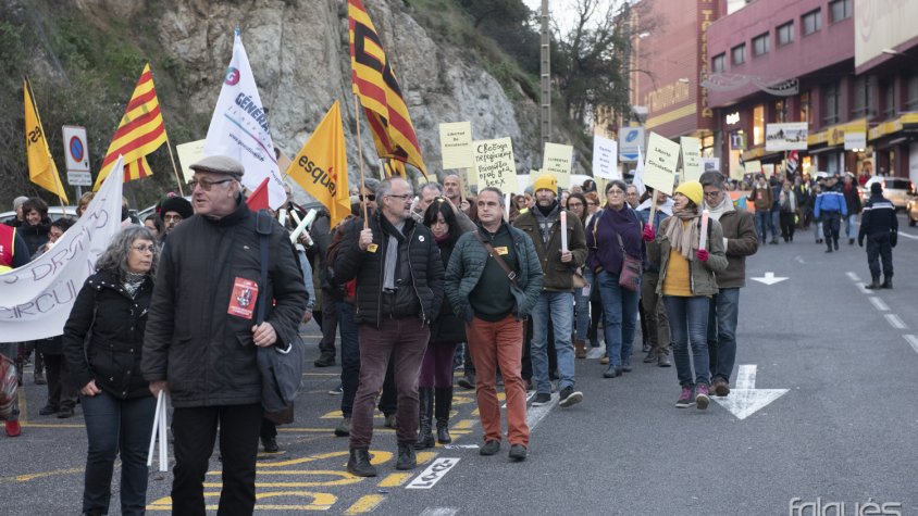 La mobilització estava convocada per diversos sindicats francesos i catalans