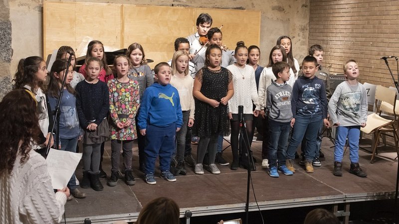 Els alumnes van cantar i van interpretar peces amb diversos instruments