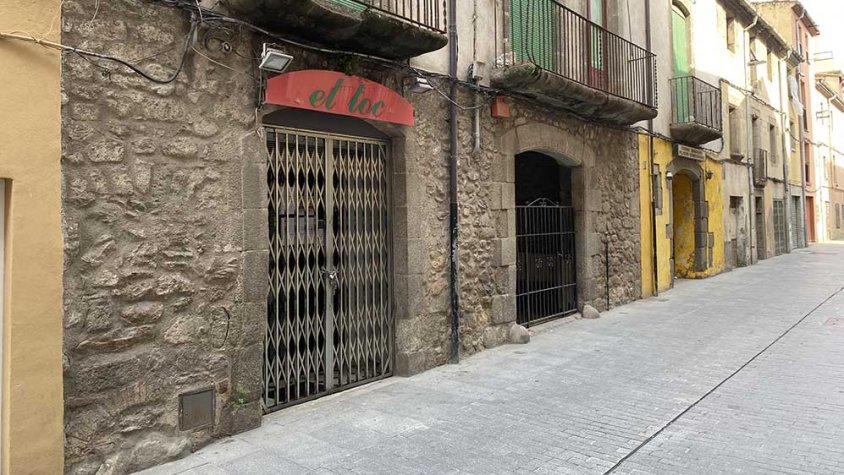 Control d'aforament en un bar dekl carrer Major aquest dissabte nit