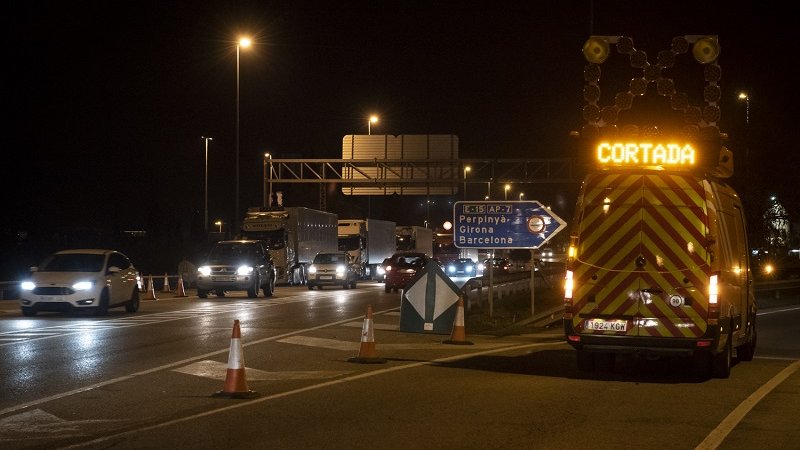 El tancament de l'AP-7 ja ha esdevingut habitual