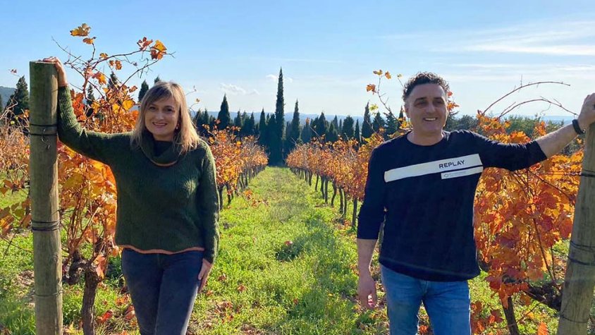 Sílvia Vilà i Jaume Serra, responsables del Celler Masia Serra de Cantallops