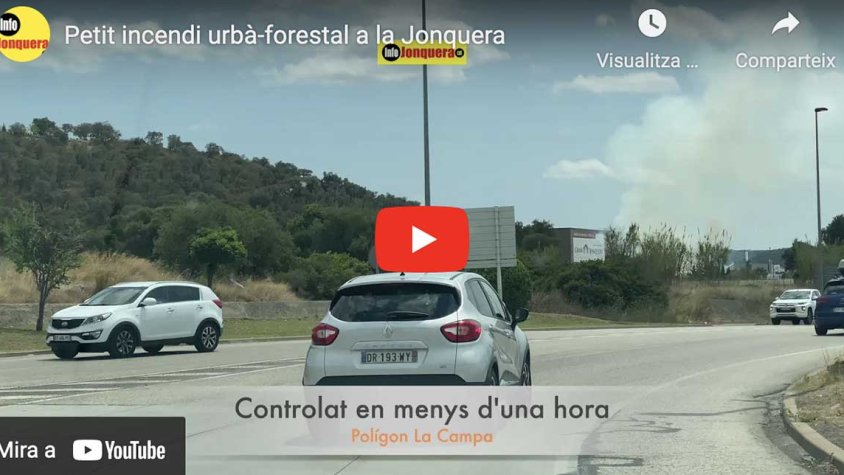 Incendi en una finca agrícola-urbana de la Jonquera