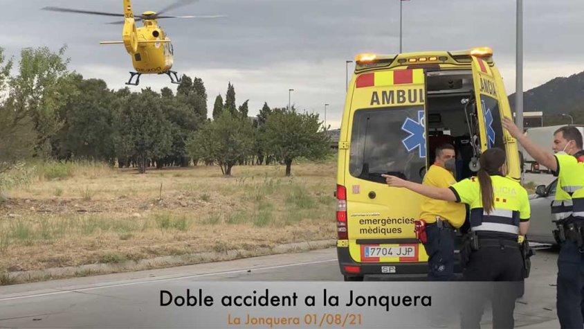 Captura de l'accident al canal de Youtube d'Infojonquera