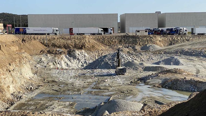 Fotografies de les obres d'ampliació de Gran Jonquera