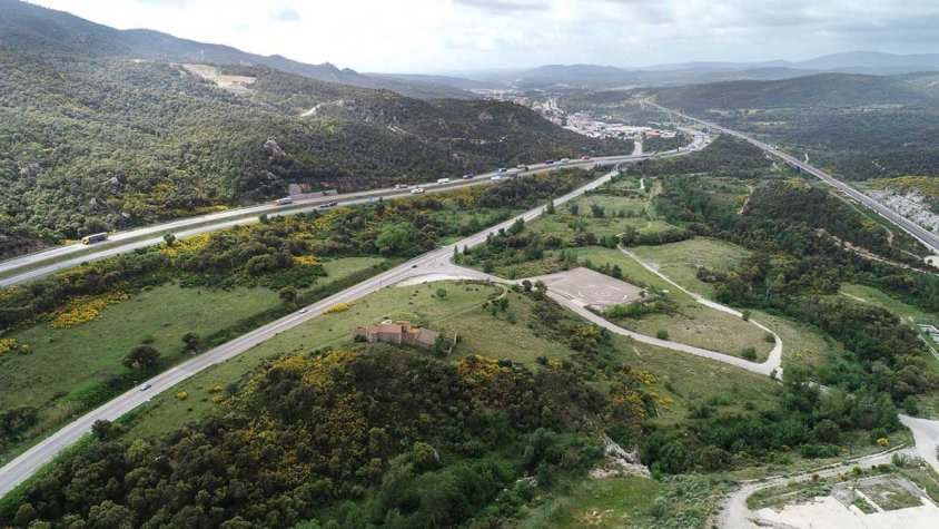 Paratge del Forn del Vidre en una imatge aèria/drone, un dels punts on s'actuarà