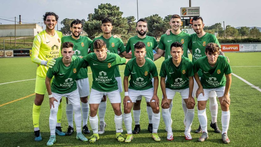 Equip titular de la UE La Jonquera al partit amistós contra el CF L'Escala A