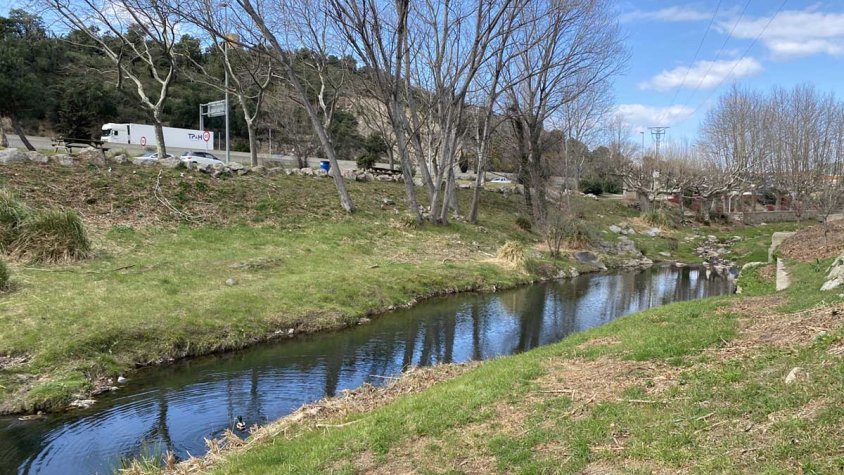 Riu Llobregat d'Empordà a la Jonquera el passat 27 de febrer