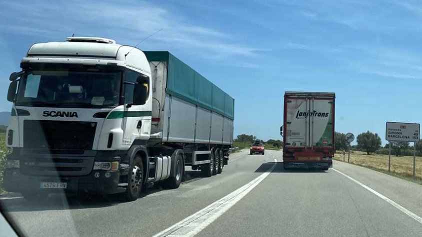 Torna el trànsit intens a l'N-2 entre la Jonquera i Figueres