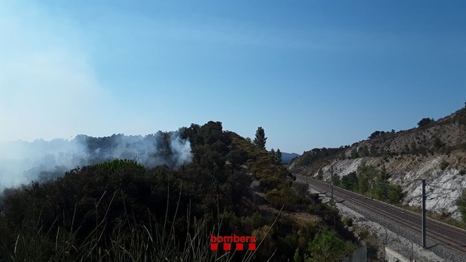 Les flames han afectat unes 3 ha de vegetació