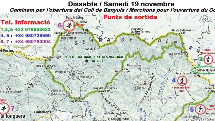 Mapa amb totes les rutes i horaris (cliqueu per ampliar)