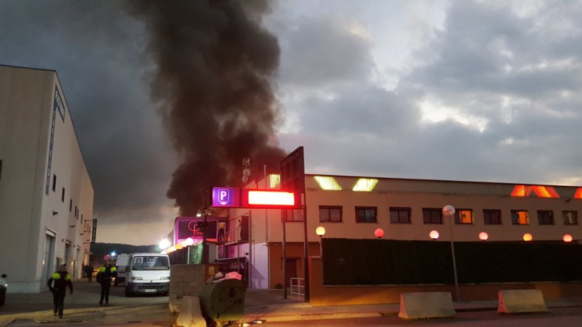 Imatge de l'incendi, el desembre del 2016