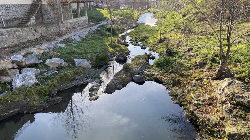 Imatge del Riu Llobregat a la Jonquera capturada el 25 de desembre de 2022