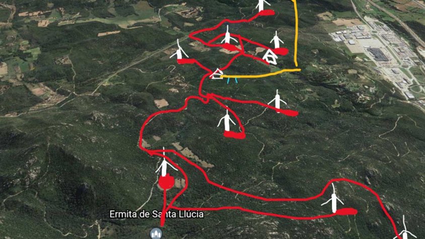 Recreació de molins feta des de l'ALLIMO (cliqueu per ampliar)