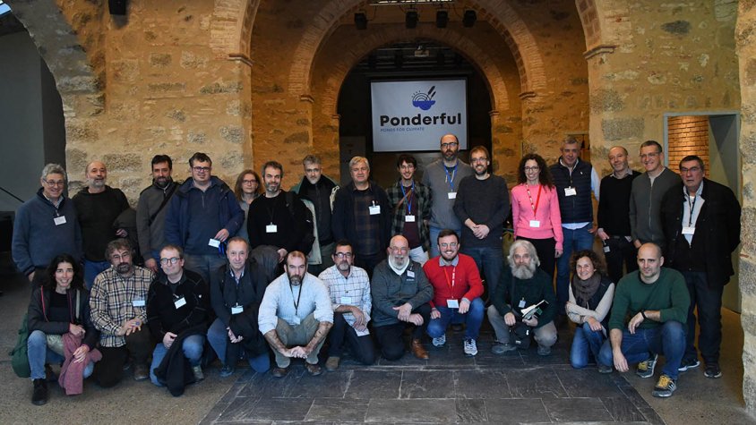 Imatge de la trobada, que es va fer als Porxos de Can Laporta