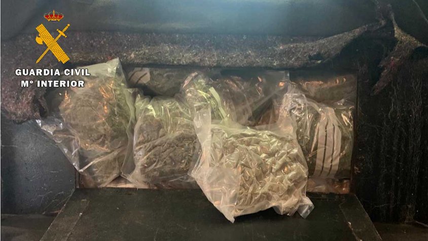 Imatge d'on estava amagada la droga