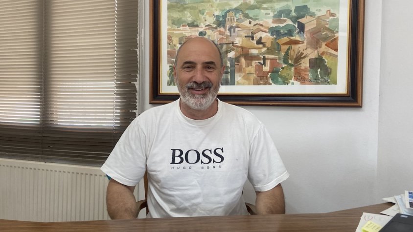 L'alcalde, Josep Jovell, a l'ajuntament