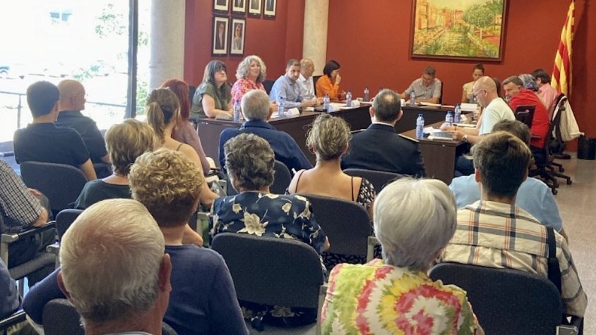 Ple a l’Ajuntament de la Jonquera demà dijous. Imatge d'arxiu.