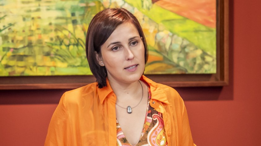 Lanero, pronunciant el seu discurs al ple d'investidura (cliqueu per ampliar)