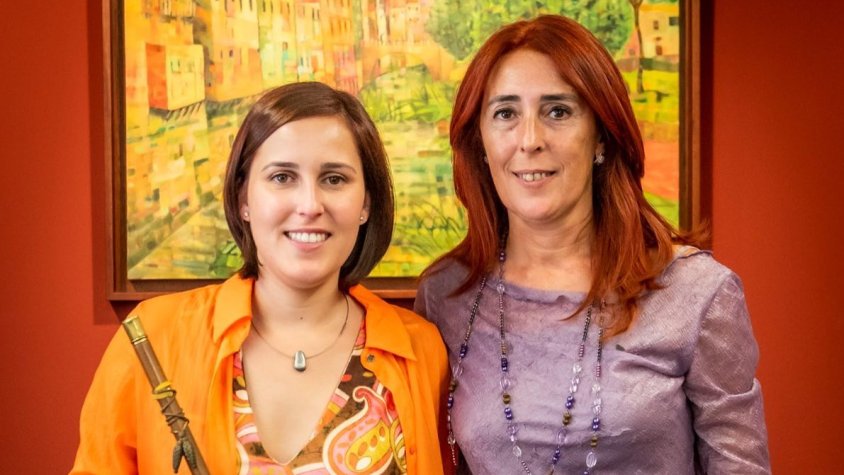 Sònia Martínez, just després de passar la vara a la Míriam Lanero