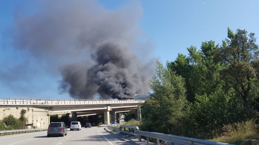 El fum era visible des de tot el municipi, i rodalies