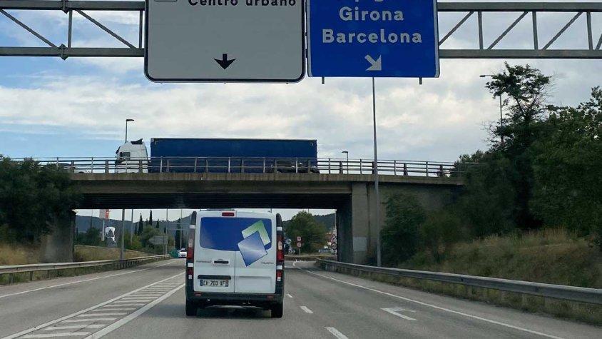 Entrada a l'AP-7 a la Jonquera
