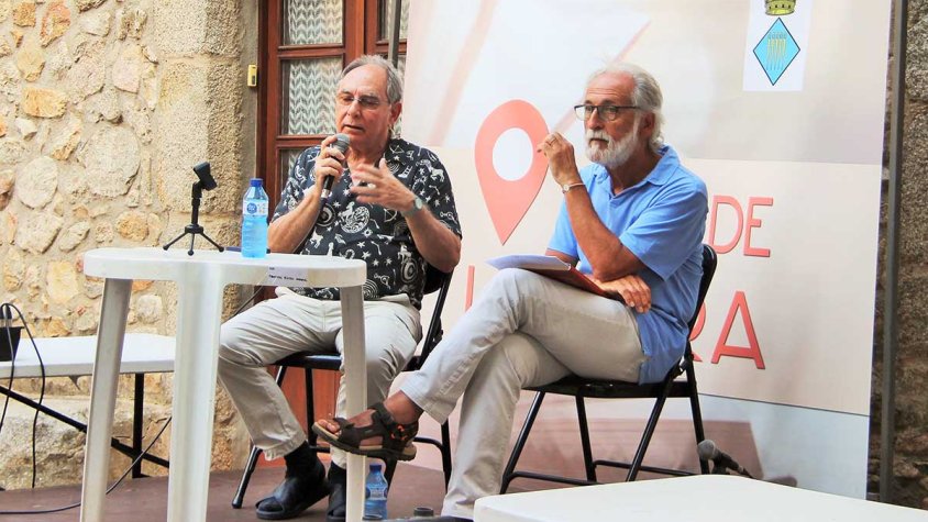 Jordi Coca, a l'Estrada, amb Enric Tubert
